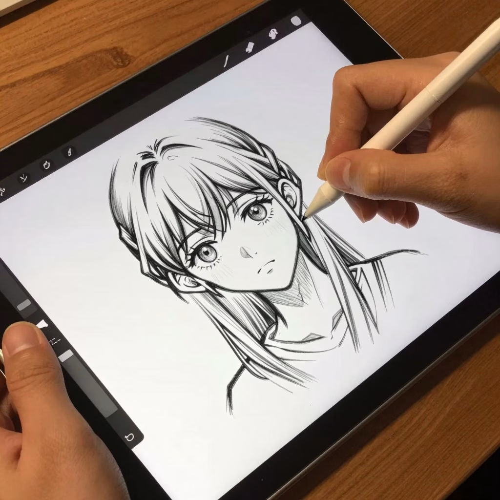 Interface de Clip Studio Paint pour le dessin manga