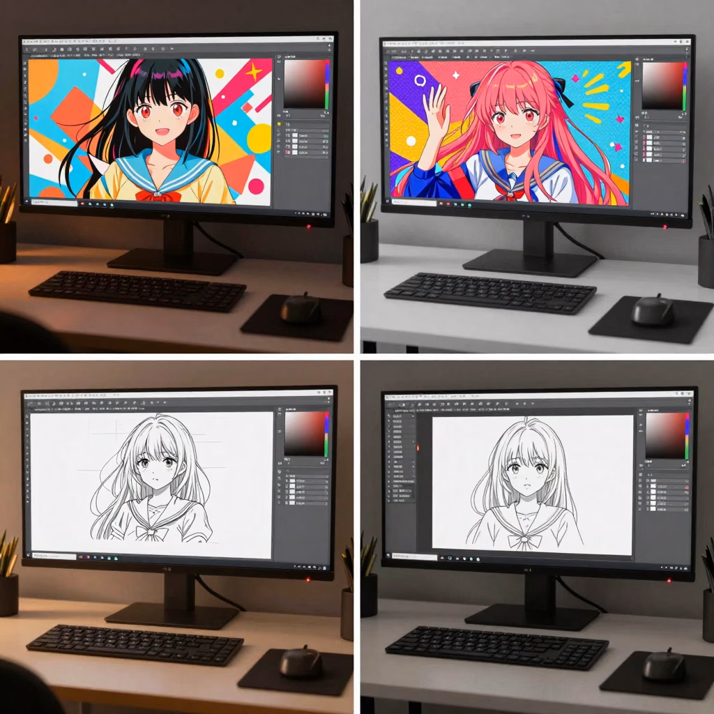 Tableau comparatif des logiciels de dessin manga et hentai